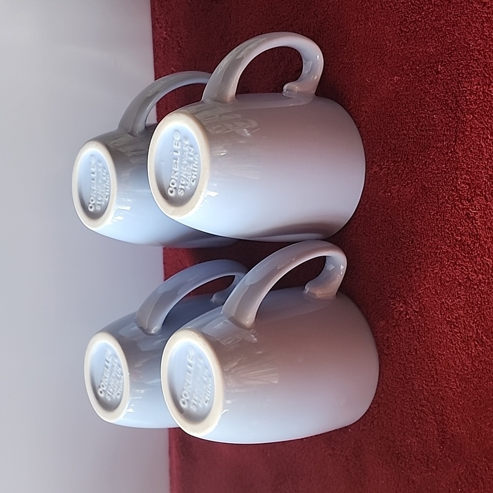 Set of 4 Corelle Periwinkle Light Blue, Coffee/Tea Mugs.☆☆☆ - Picture 4 of 8
